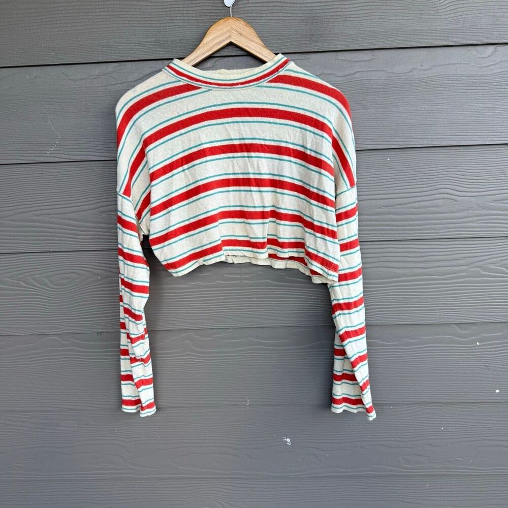 Free people we the free striped boxy oversized sweater